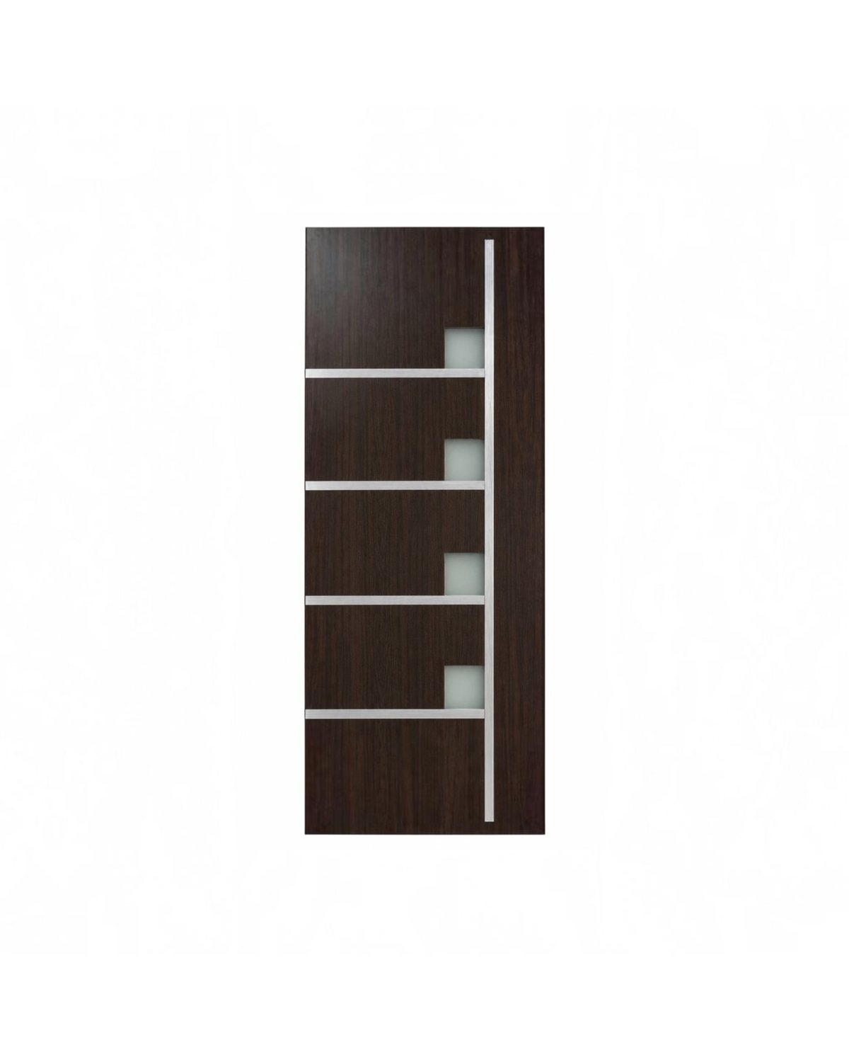 Bare SK42F panel in wenge with four cross bars and frosted panes, second studio view